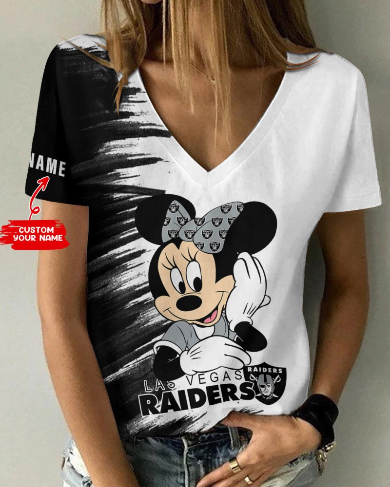 Las Vegas Raiders Summer V-Neck T-Shirt