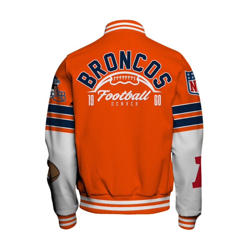 Denver Broncos Unisex Ultimate Game Day Varsity Jacket Image 3