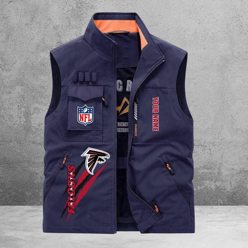 Atlanta Falcons Multi-Pockets Vest - Side View