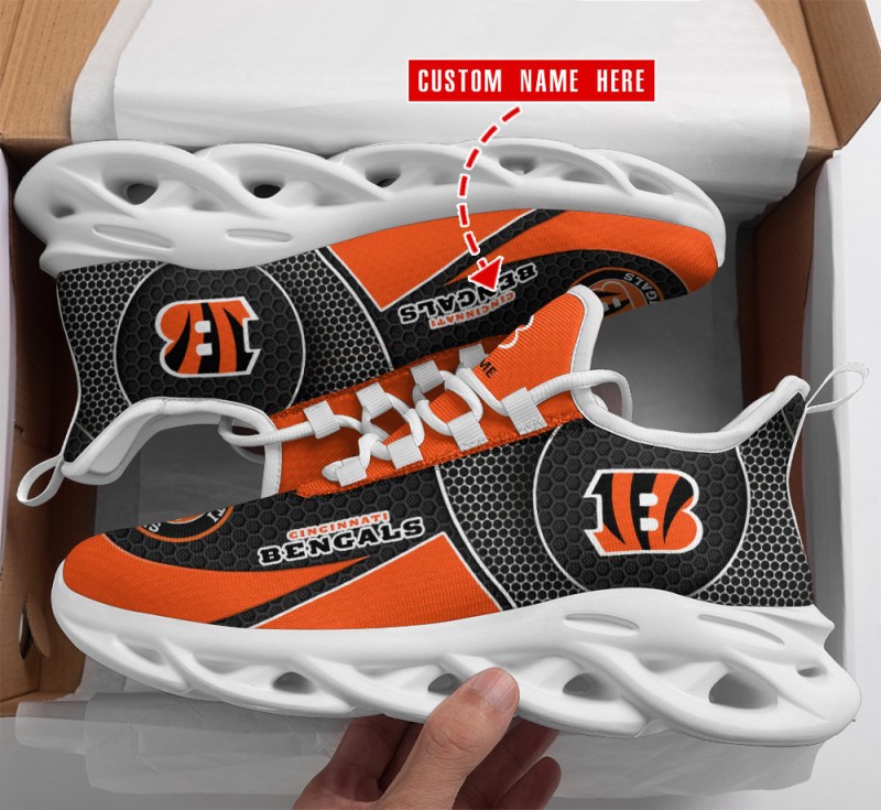 Cincinnati Bengals Personalized Yezy Running Sneakers