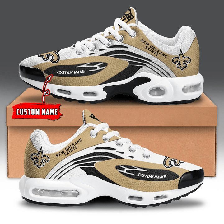 New Orleans Saints Personalized Plus T-N Youth Sneakers