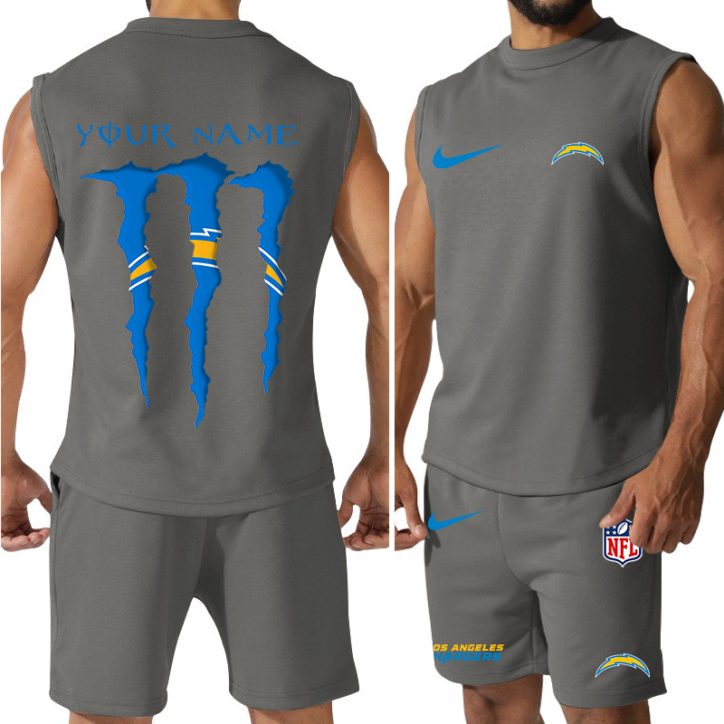 Los Angeles Chargers Tank Top and Shorts 3
