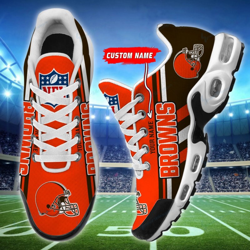 Cleveland Browns Personalized Plus T-N Youth Sneakers