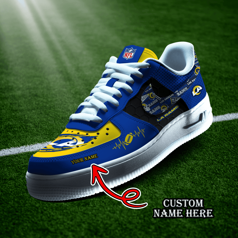 Los Angeles Rams Personalized AF1-1 Logo Pattern Sneakers