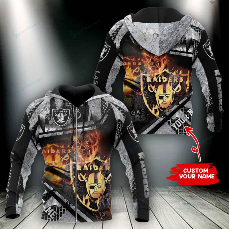 Las Vegas Raiders Personalized Hoodie Back