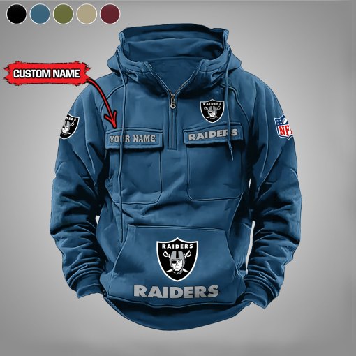 Las Vegas Raiders Personalized Hoodie - Blue