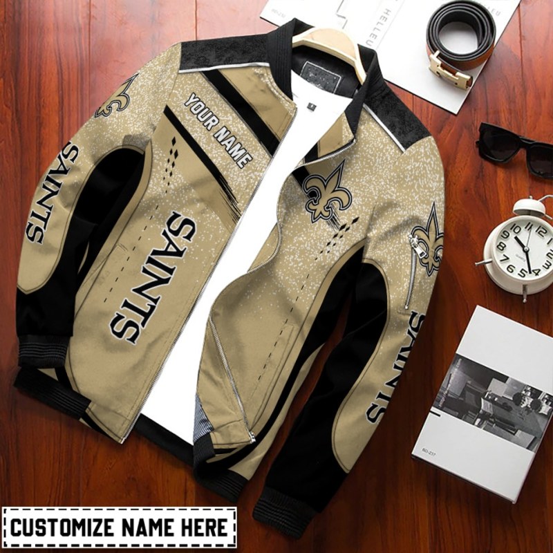 New Orleans Saints Bomber Jacket Side View