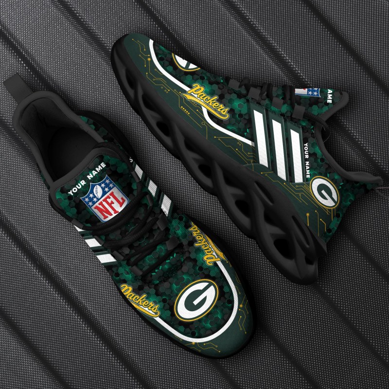 Green Bay Packers Yezy Sneakers Side View