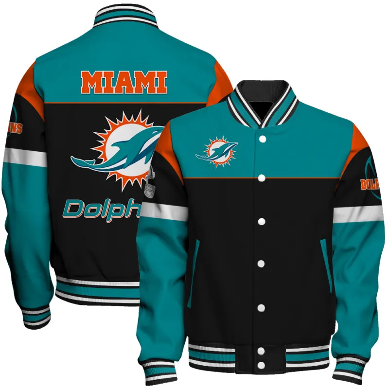 Miami Dolphins Unisex Team Spirit Varsity Jacket