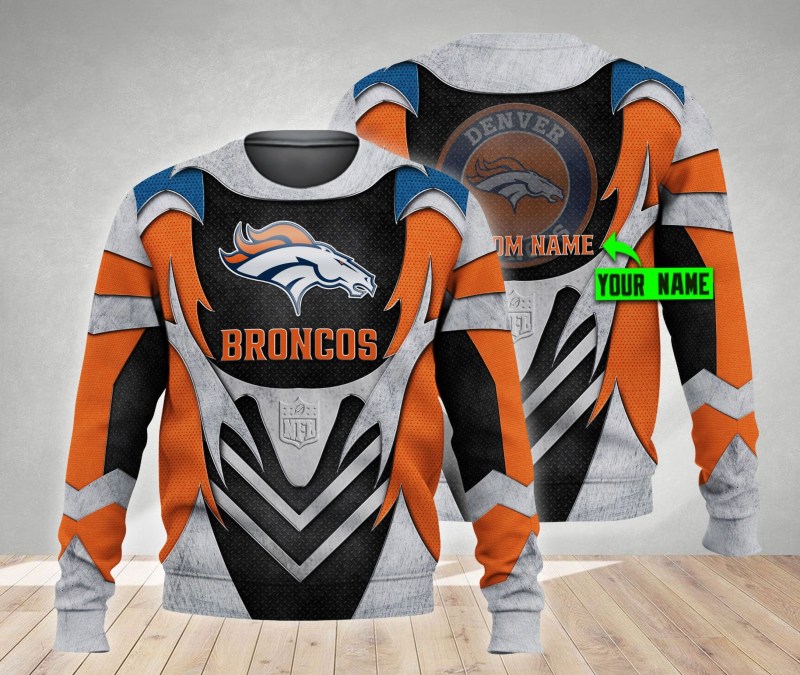 Denver Broncos Personalized Ugly Christmas Sweater 3