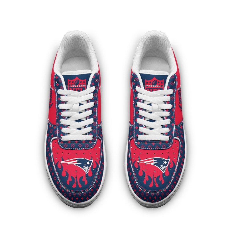 New England Patriots AF1 Shoes Side View