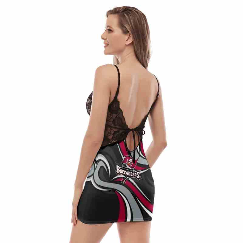 Tampa Bay Buccaneers Lace Back Strap Slip Dress Image 4