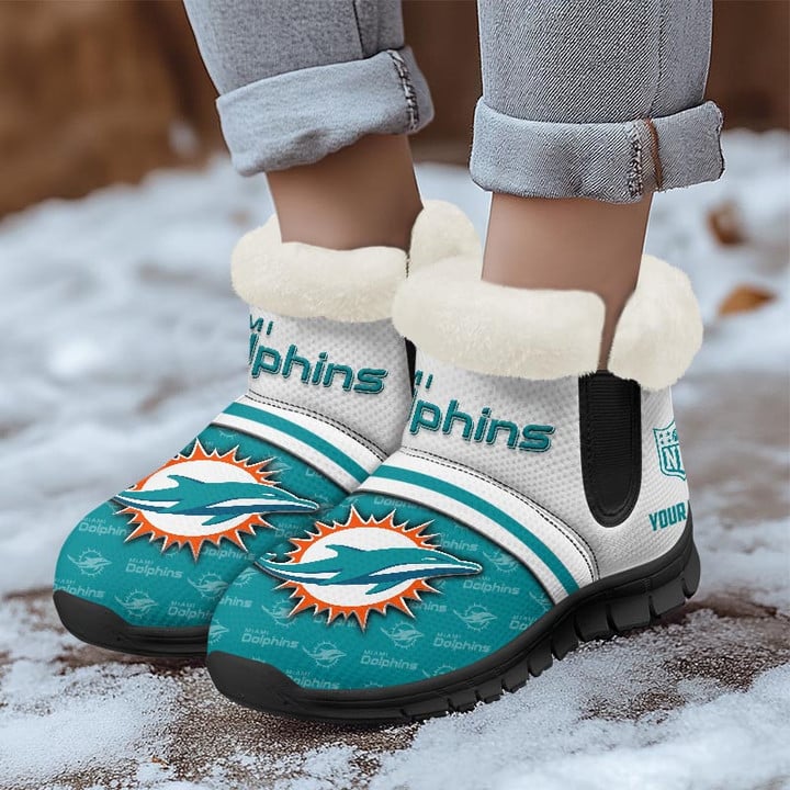 Miami Dolphins Comfy Winter Snow Boots