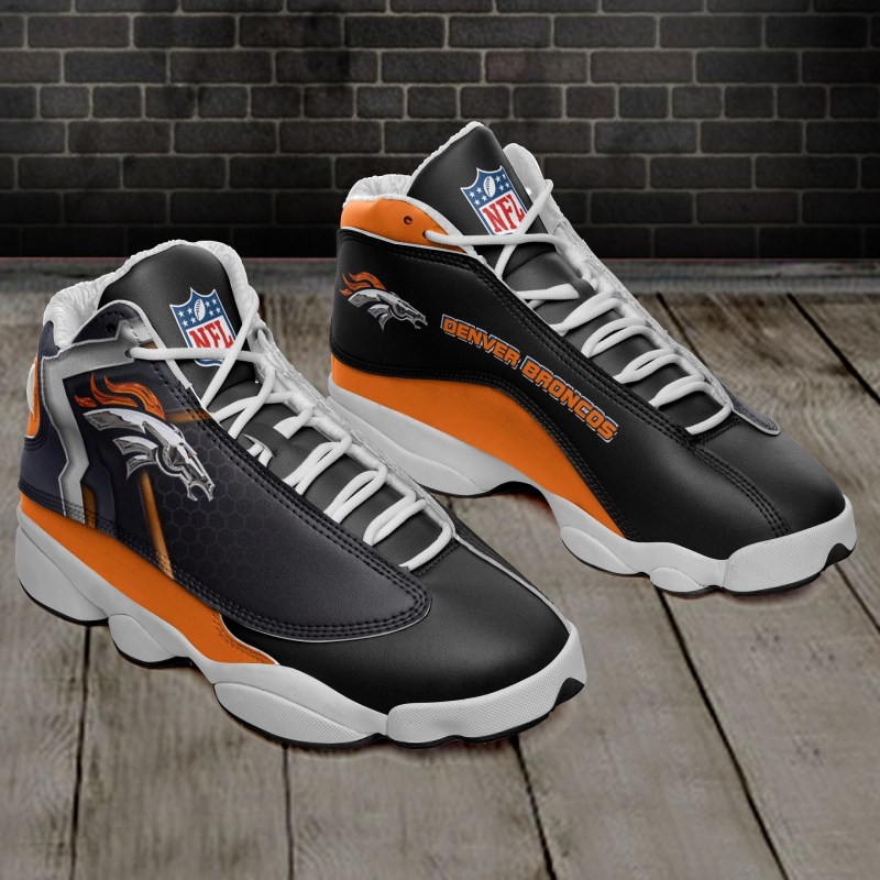 Denver Broncos Air JD13 Sneakers - Front View