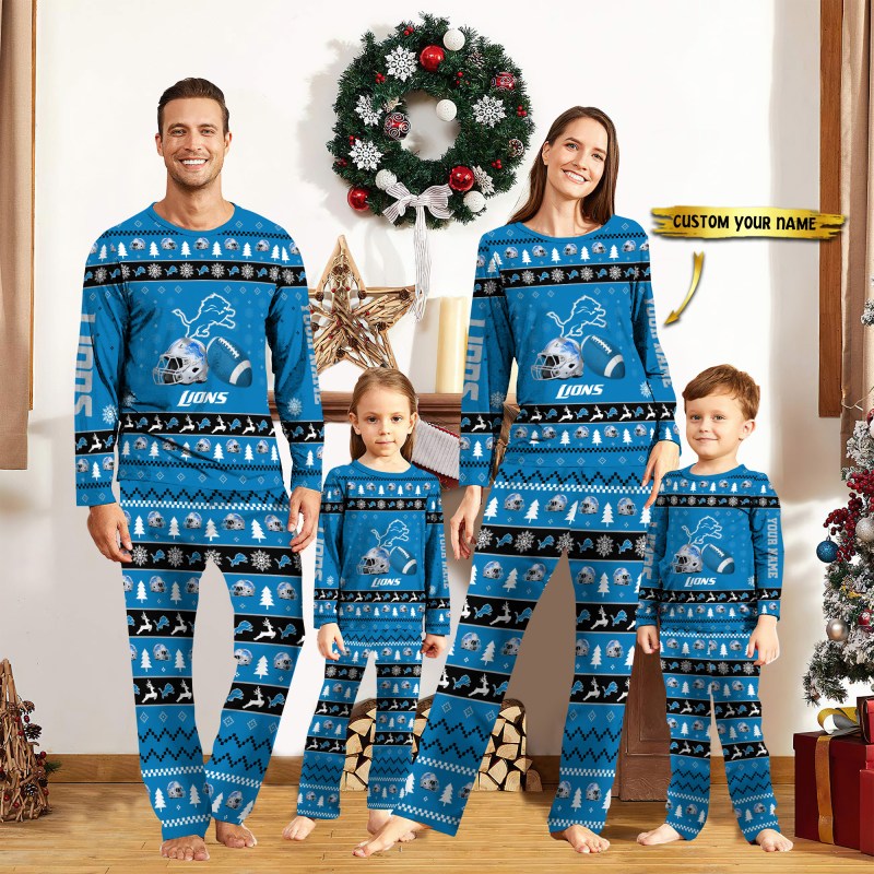 Detroit Lions Personalized Pajamas Set Image 1