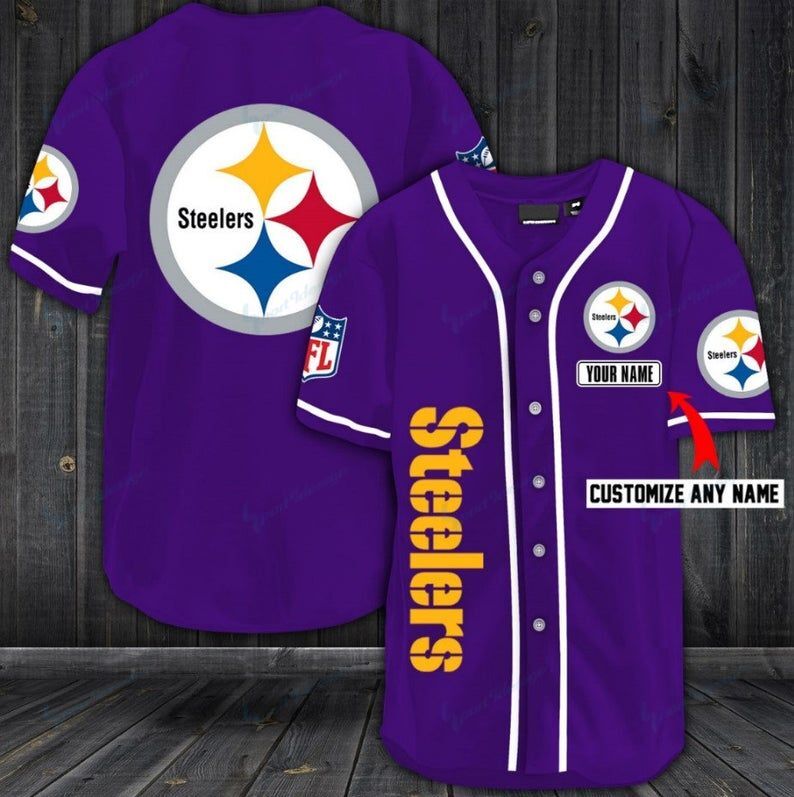 Pittsburgh Steelers Personalized Baseball Jersey Shirt