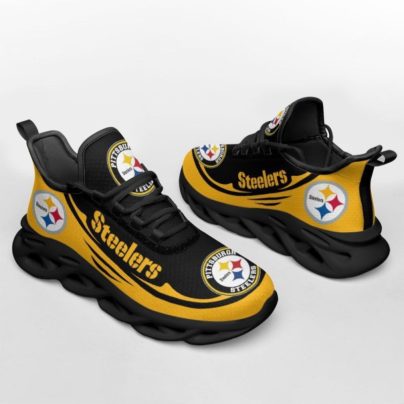 Pittsburgh Steelers Yezy Running Sneakers Front