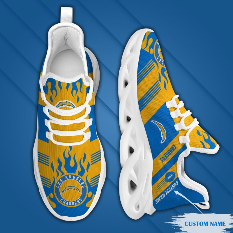Los Angeles Chargers Personalized Yezy Running Sneakers