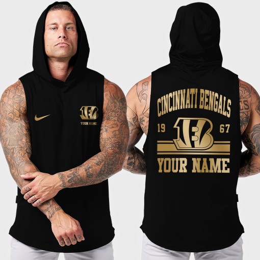 Cincinnati Bengals Men's Workout Hooded Tank Top