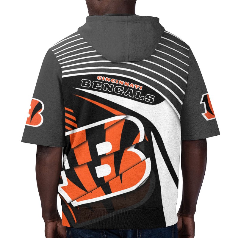 Cincinnati Bengals Short Sleeve Hoodie