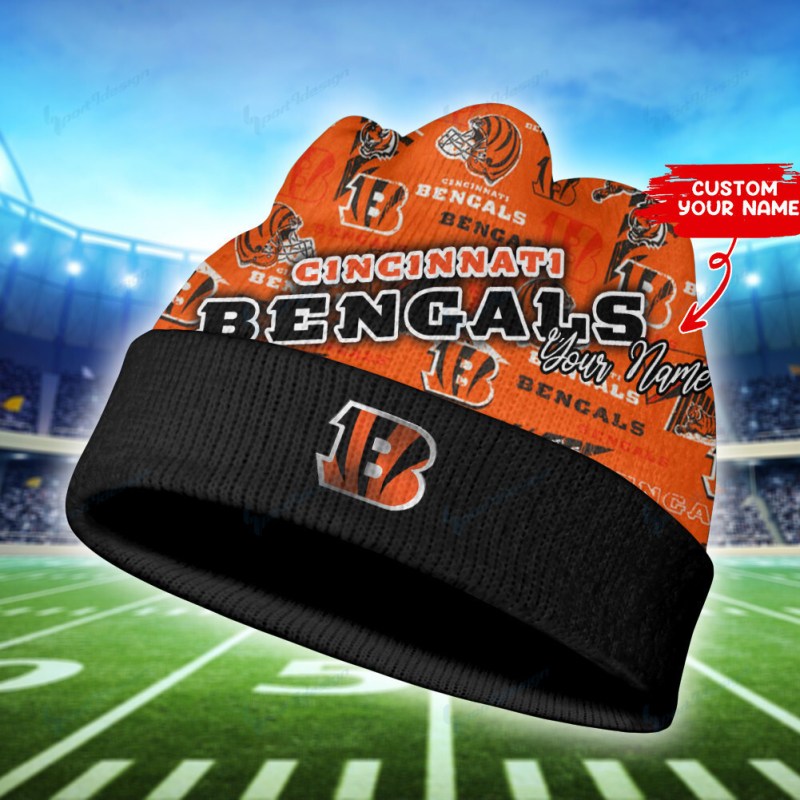 Cincinnati Bengals Personalized Wool Beanie