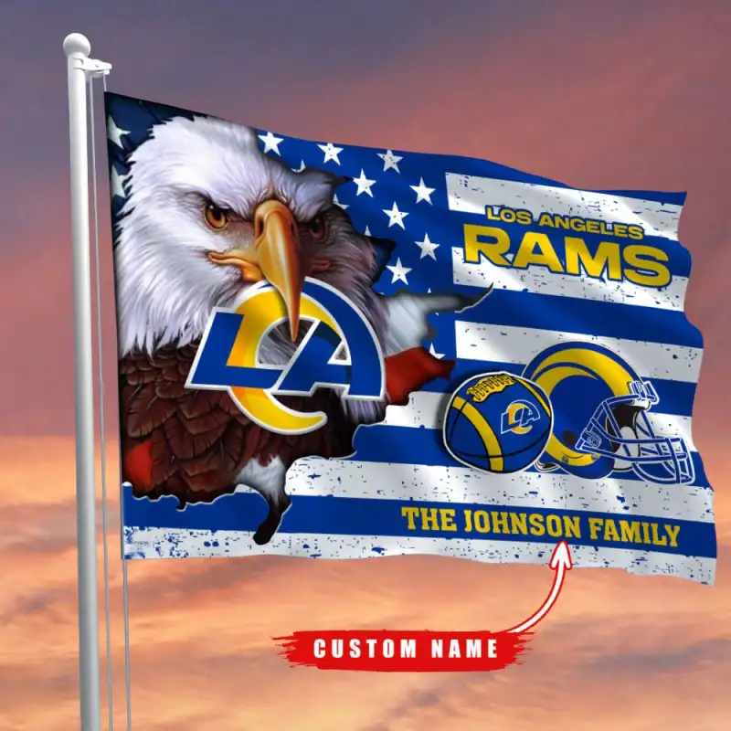 Los Angeles Rams Custom Name Flag