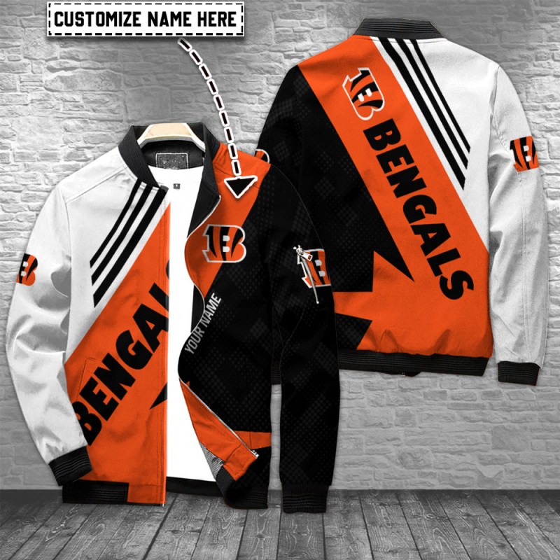 Cincinnati Bengals Personalized Bomber Jacket Image 2