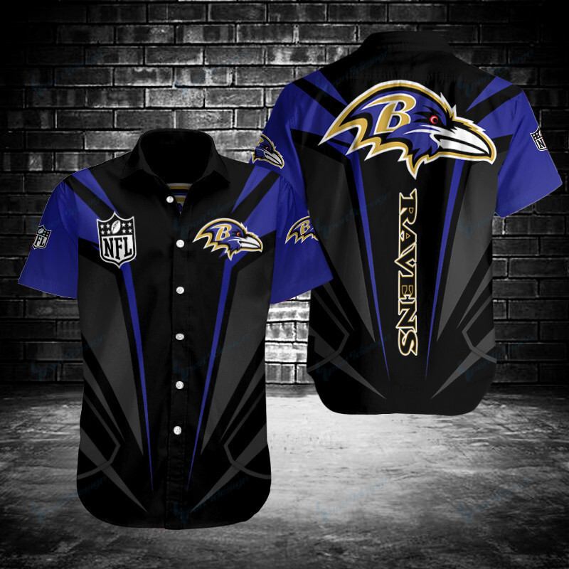 Sizing Chart for Baltimore Ravens Button Shirt BB029