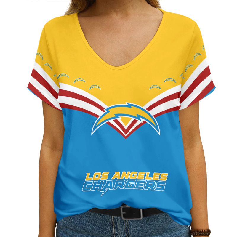 Los Angeles Chargers V-neck Women's T-shirt 1