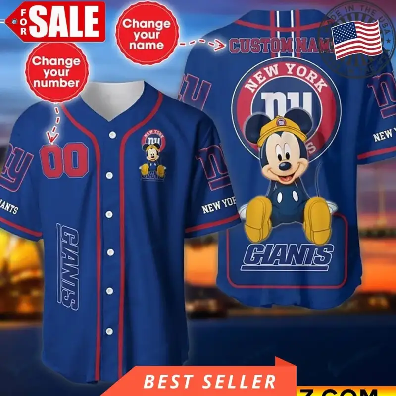 New York Giants Personalized Baseball Jersey