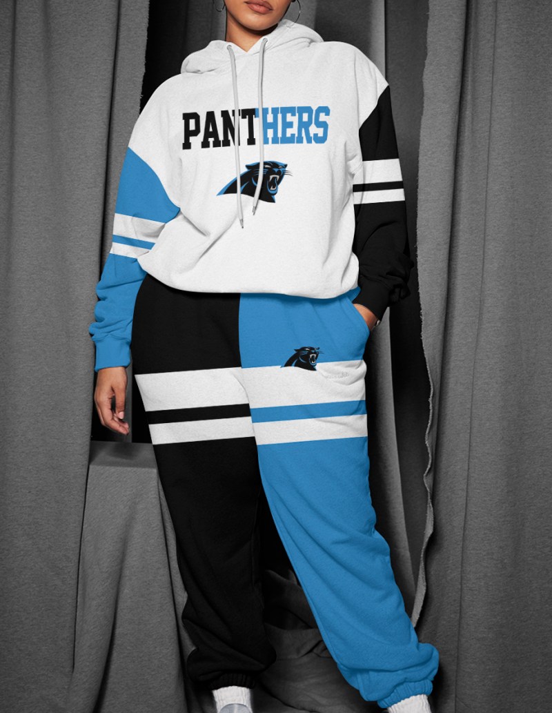 Carolina Panthers Hoodie and Sweatpants Combo