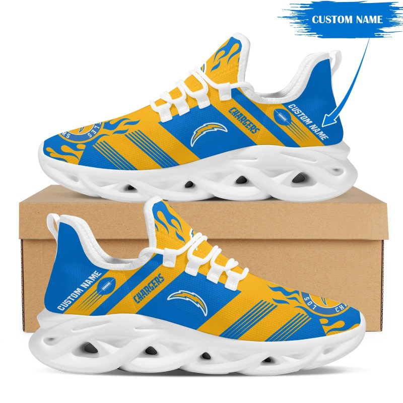 Los Angeles Chargers Personalized Yezy Running Sneakers