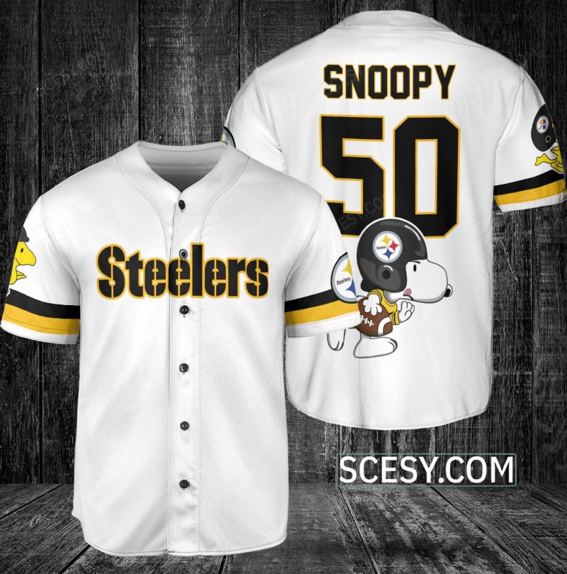 Pittsburgh Steelers Snoopy Baseball Jersey