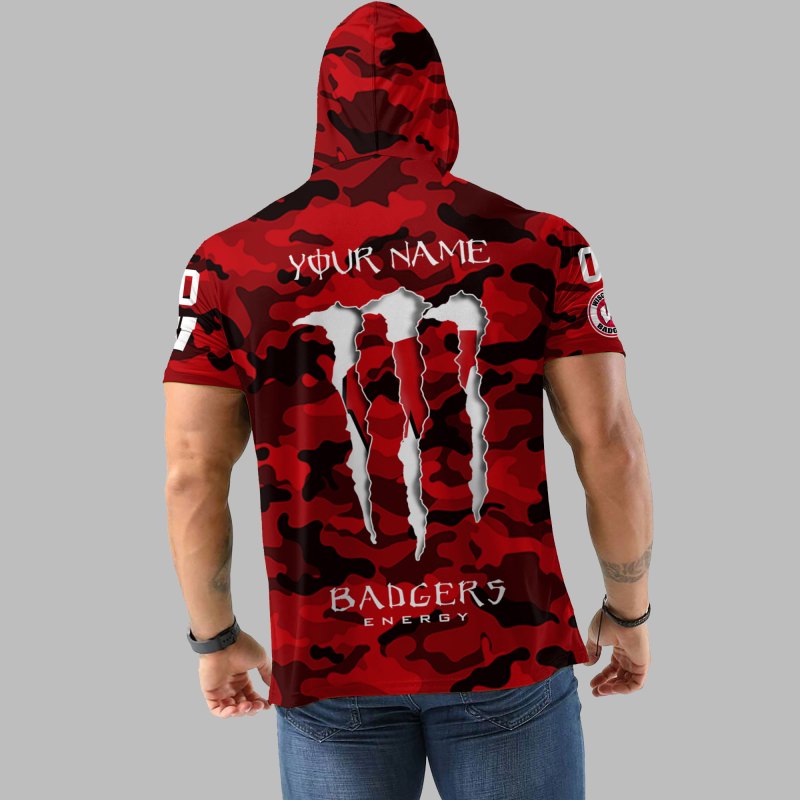 Wisconsin Badgers Camo Hoodie Back