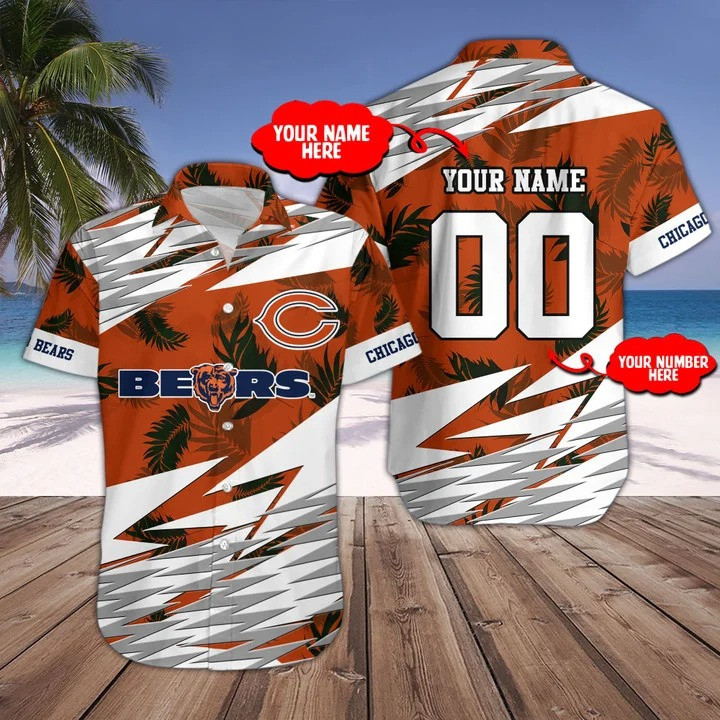 Chicago Bears Personalized Button Shirt