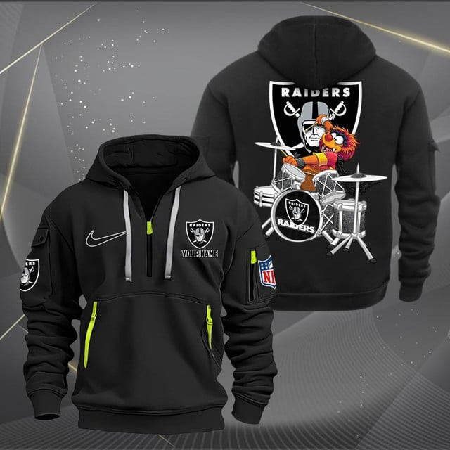 Las Vegas Raiders Quarter Zip Hoodie