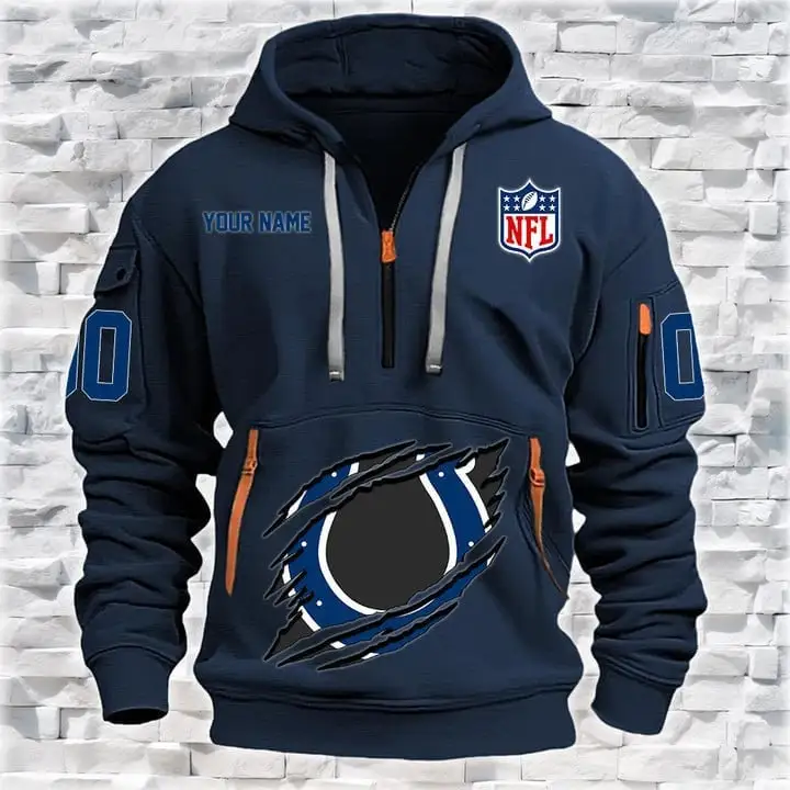 Indianapolis Colts Quarter Zip Hoodie
