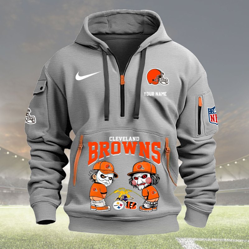 Light Gray Cleveland Browns Hoodie