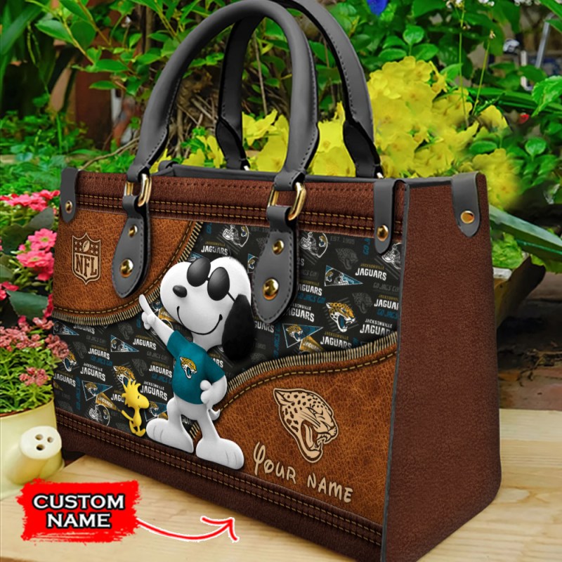 Jacksonville Jaguars Personalized Leather Hand Bag