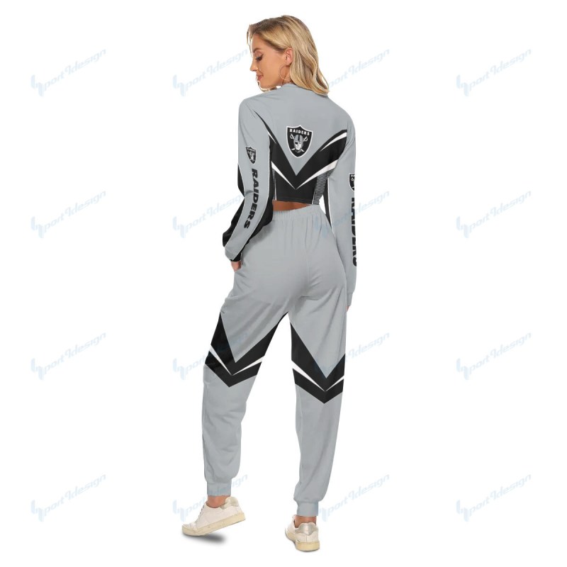 Las Vegas Raiders Crop Sweatshirt Suit