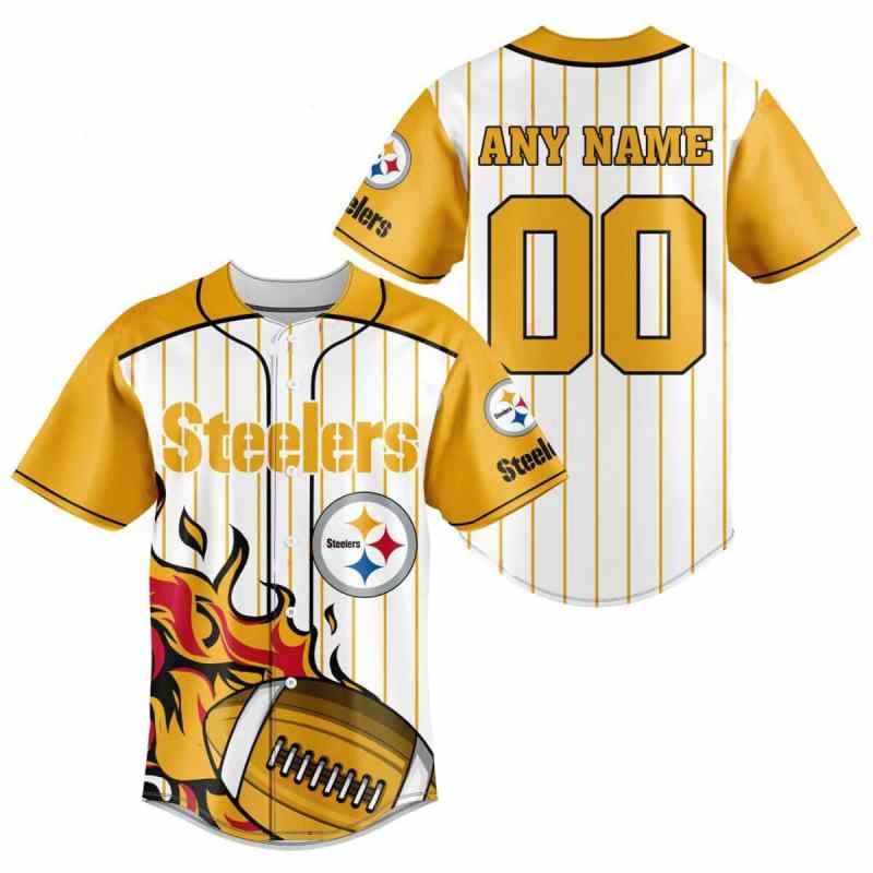 NFL Pittsburgh Steelers Personalized Baseball Jersey