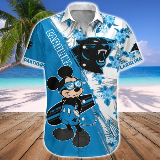 Another view of Carolina Panthers Button Shirt