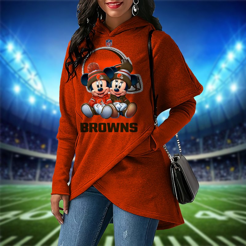 Cleveland Browns Women Irregular Hoodie