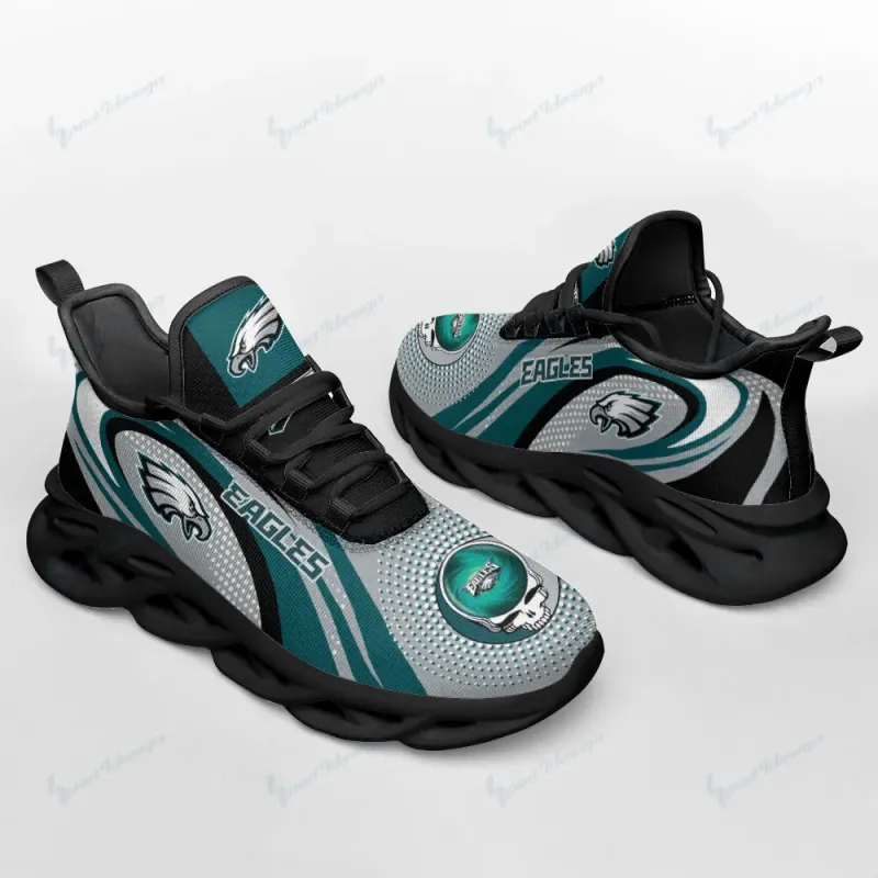 Philadelphia Eagles Yezy Running Sneakers Side View