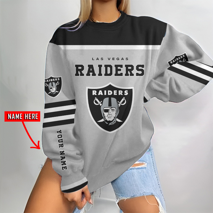 Las Vegas Raiders Personalized Round Neck Sweatshirt