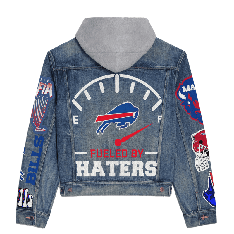 Buffalo Bills Hooded Denim Jacket Detail