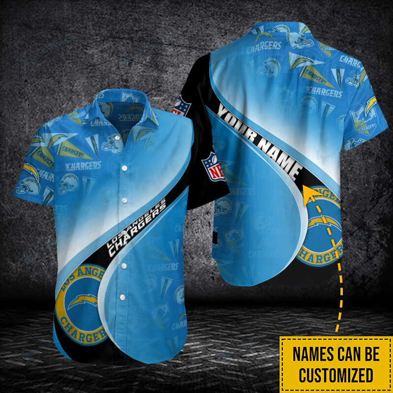 Los Angeles Chargers Button Shirt Sizing Chart