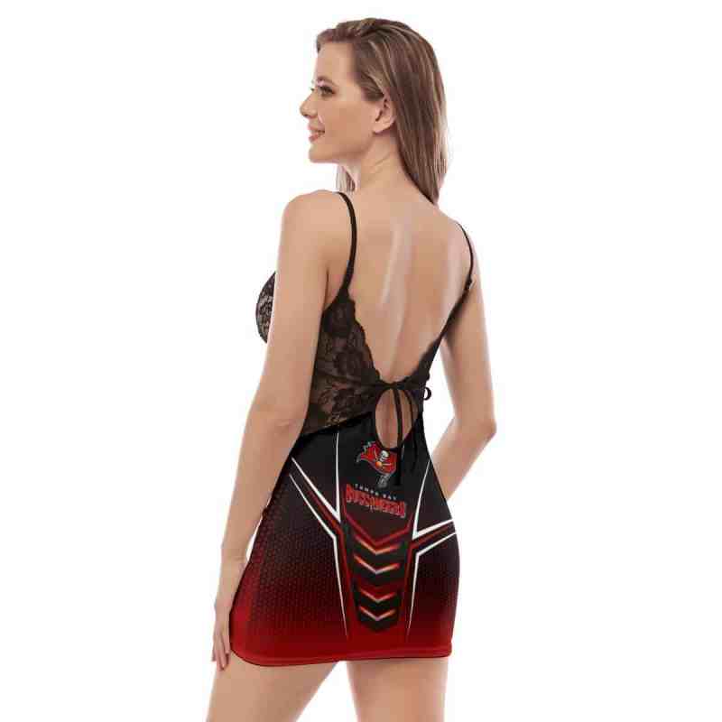 Tampa Bay Buccaneers Lace Back Strap Slip Dress