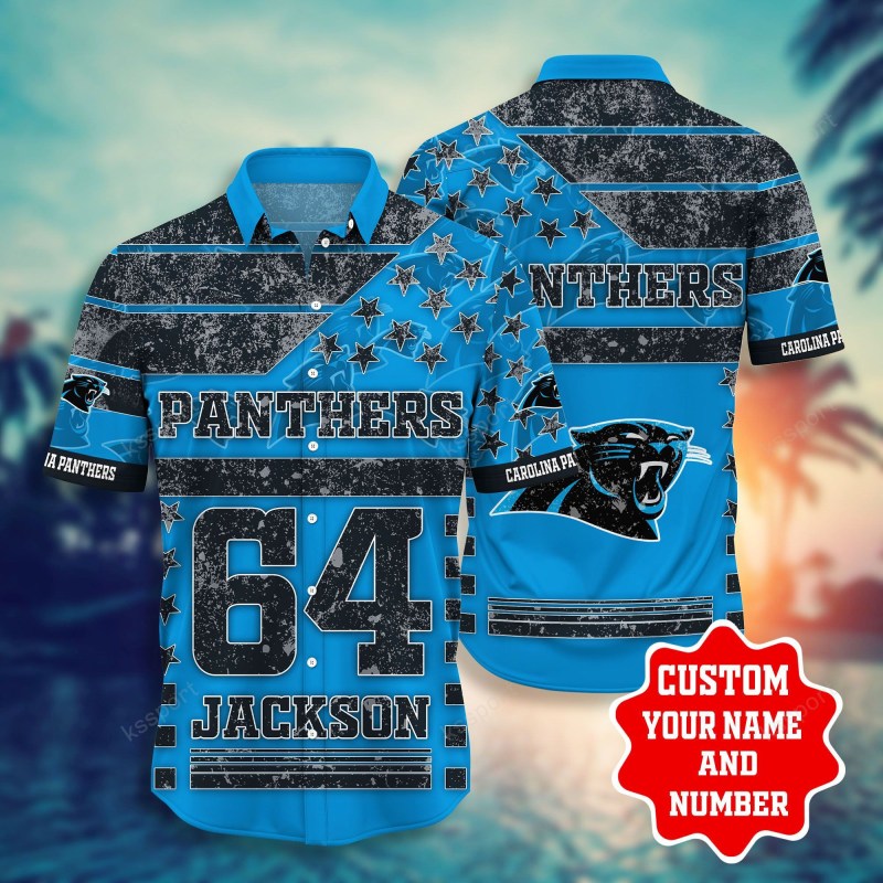Carolina Panthers Personalized Shirt and Shorts