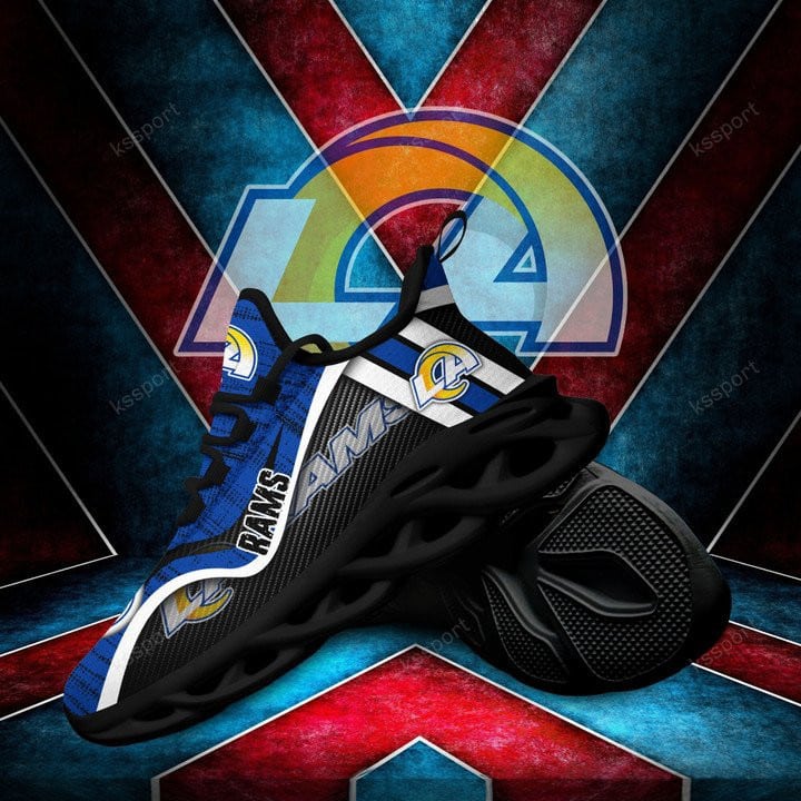 Los Angeles Rams Yezy Running Sneakers Rear View